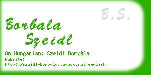 borbala szeidl business card
