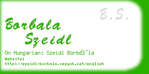 borbala szeidl business card